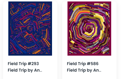 chadkarol's tweet photo. I decided to grab a couple NFTs from  @andrewmcwhae 's Field Trip collection, and super excited about his upcoming Block Party collection.  @FieldTripNFT  #generativeart  #NFTCommunity #NFTartwork https://t.co/8fwTHBNoH6