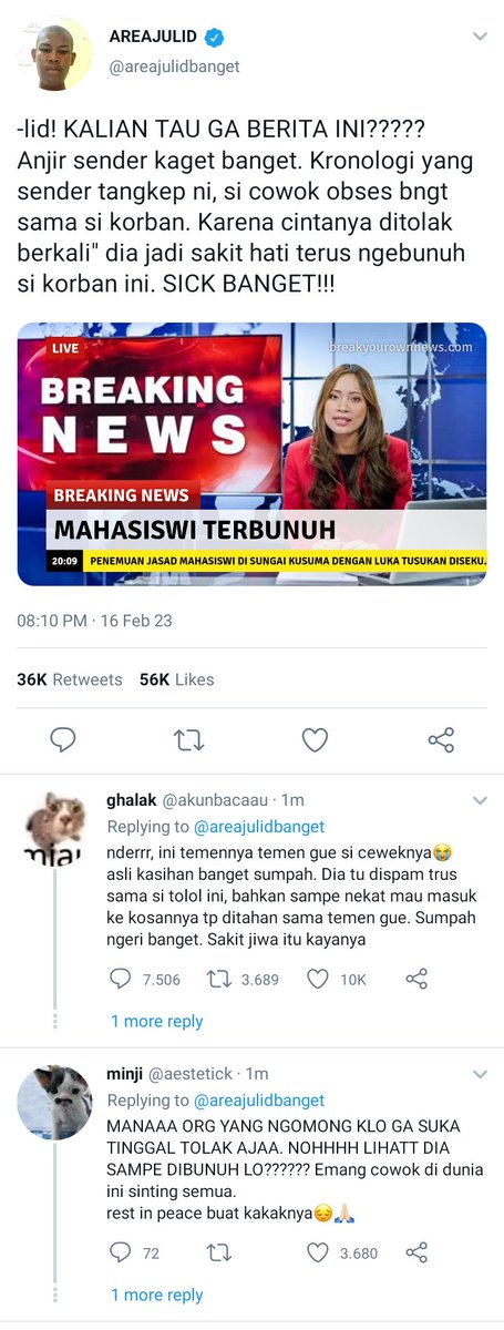 ljenojm's tweet photo. TW // pembunuhan
.
One tweet au
—No one should. https://t.co/anqEHI3LYn