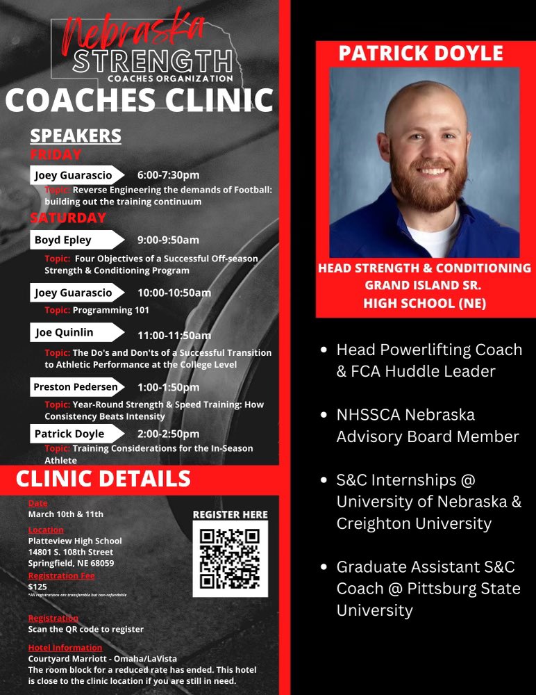 Introducing our final speaker, we are excited to have Coach Patrick Doyle of @IslanderPowerGI 

Register here: docs.google.com/forms/d/e/1FAI… 

Hotel rooms can be booked here:marriott.com/event-reservat…