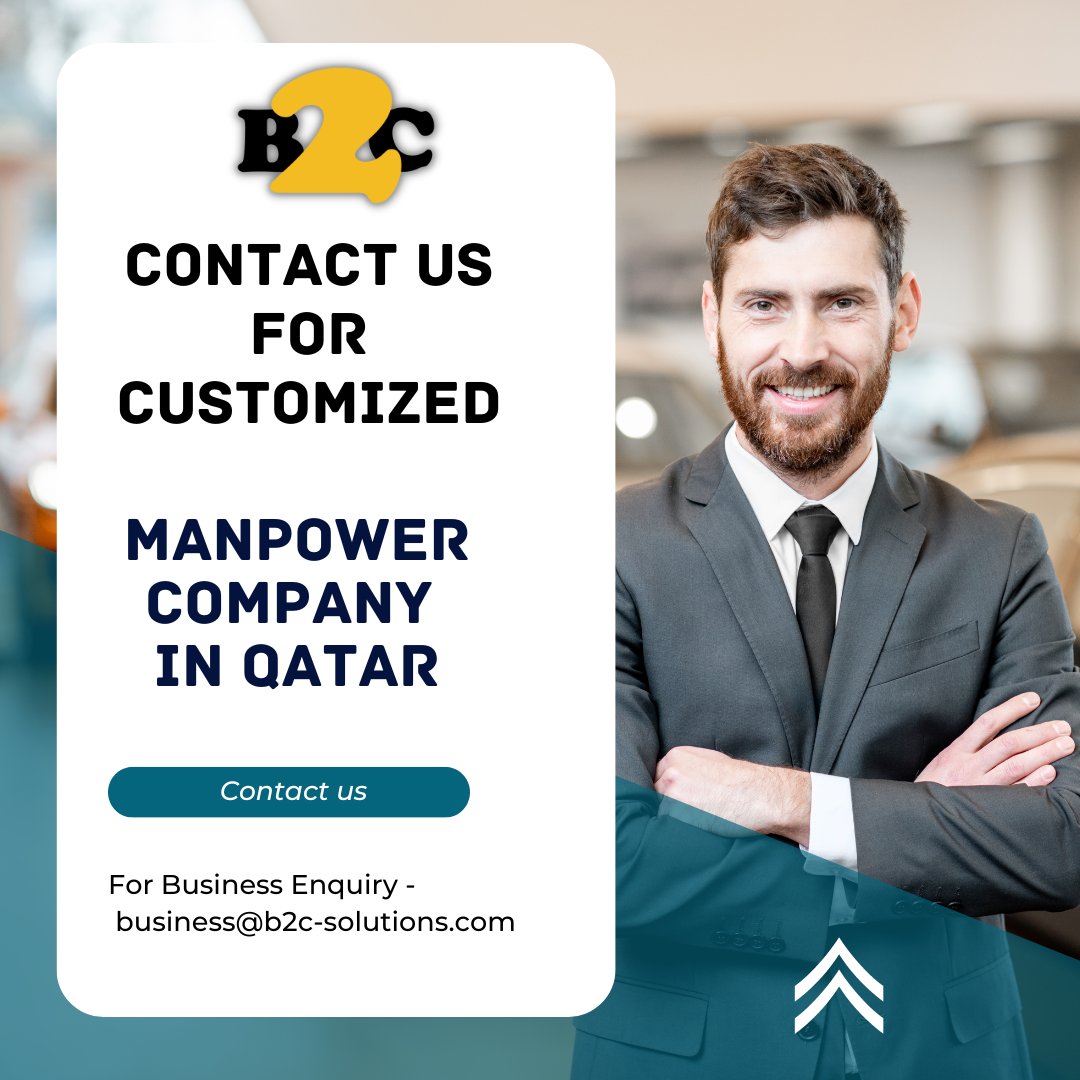 B2c_Solutions's tweet photo. B𝟮C is a No 1 Staffing Company in Qatar that helps businesses find Recruitment solutions. Let us help you find the right Solutions to succeed
Contact us on - 33949078

For Business Enquiry - business@b2c-solutions.com
#outsourcing #hiring #recruiting #staffing #construction https://t.co/OLgaWAZIPs