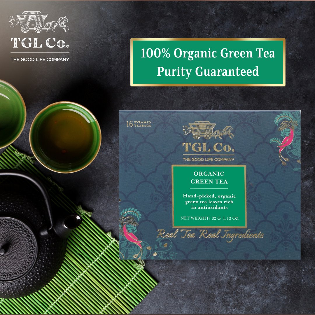Purity Guaranteed - when it comes to organic green tea, TGL Co's green tea is certified as 100% organic. Grown with utmost care using artisanal methods, it comes loaded with anti-oxidants, and a taste of freshness and uplifting notes. Enjoy nature in its purest form.

#tgl #tglco