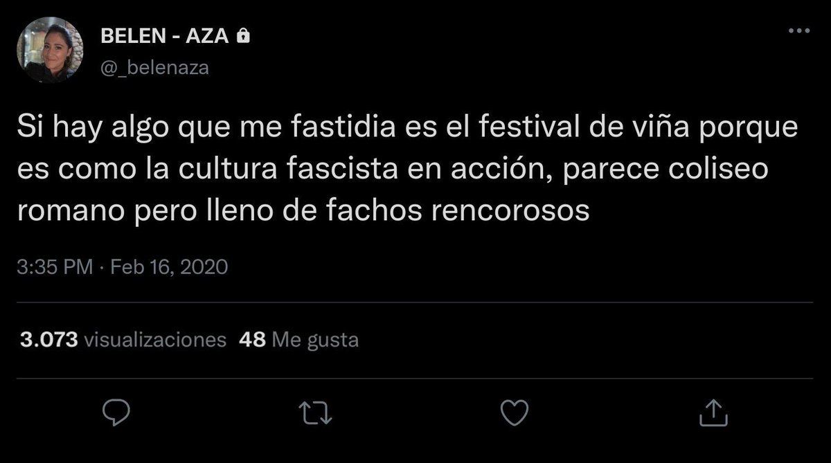 tedenciasChile's tweet photo. 🔴 #URGENTE | BELEN MORA, EN LA MIRA: Usuario de redes sociales viralizaron durísimos tweets de la comediante en contra del #FestivaldeViña, a sólo días de su presentación en dicho evento. https://t.co/nOHVO82cTl