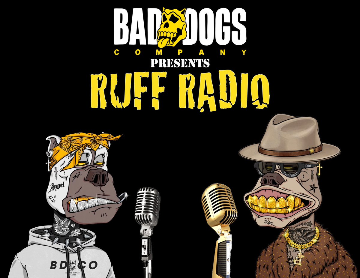 GhostOfSushimon's tweet photo. @BadDogsCompany is dropping Episode 1 of Ruff Radio tonight at 7pm hosted by @bizzlenftdoteth and @JustinCarmelo Pull up and have some fun with us!😁👍 #BDCO #BadDogsCompany #88Eight #Web3
Twitter spaces: https://t.co/ckgzYupxBZ https://t.co/0RBUkzyJz1