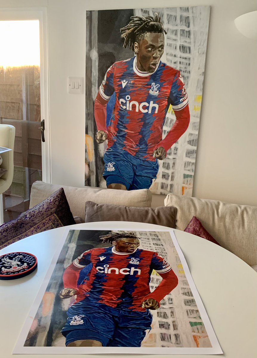 StuartRyan11's tweet image. Competition time #cpfcfamily. Win an A3 limited edition print of my recent painting of @EbereEze10 to enter simply follow and retweet - I will pick winner after Saturday’s game at Brentford🤞🏻🦅❤️💙 Good luck 👍 #CPFC #crystalpalace @HLTCO @Holmesdale @TCPalacePod @RedNBlueArmy1