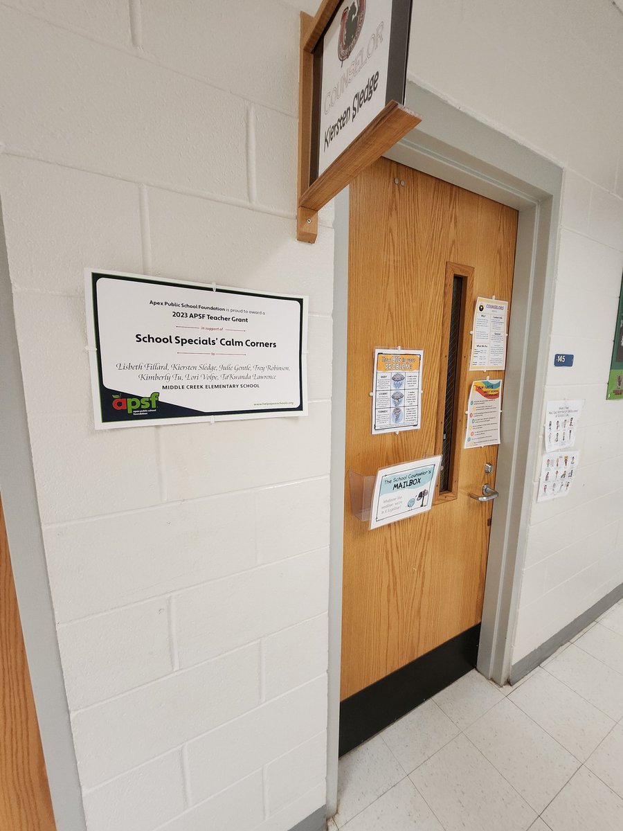 SledgeCounselor's tweet photo. So grateful to @ApexPSF for selecting @MiddleCreekES for the 2023 APSF Teacher Grant! @lisbethfillard https://t.co/70ZiJmqEmM