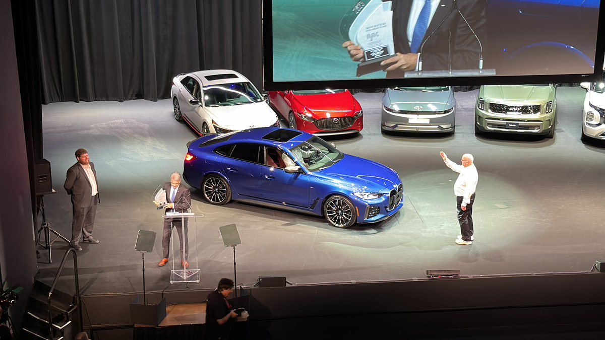 BMW i4 takes home a AJAC car of the year award 🏆 #Autoshow #Canada #Toronto <a href="/autoshowcanada/">Canadian International AutoShow</a> <a href="/BMW/">BMW</a>