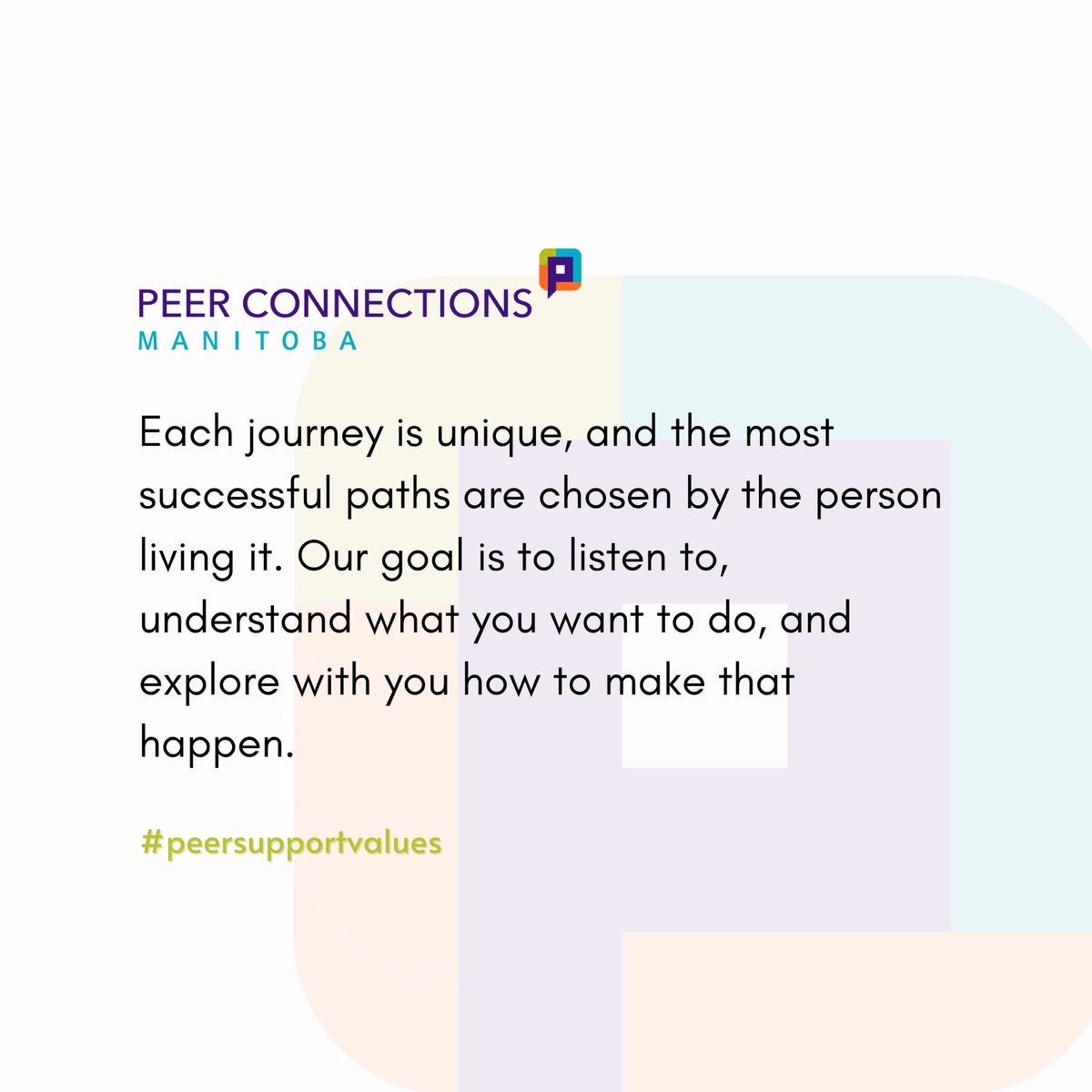 What To Expect From A Peer Support Worker:

✅ We will respect your space as the expert of your own situation.

✅ We will explore what your options are, and which ones you would like to take part in.

✅ We will support you in finding how to pursue the choices you are making.