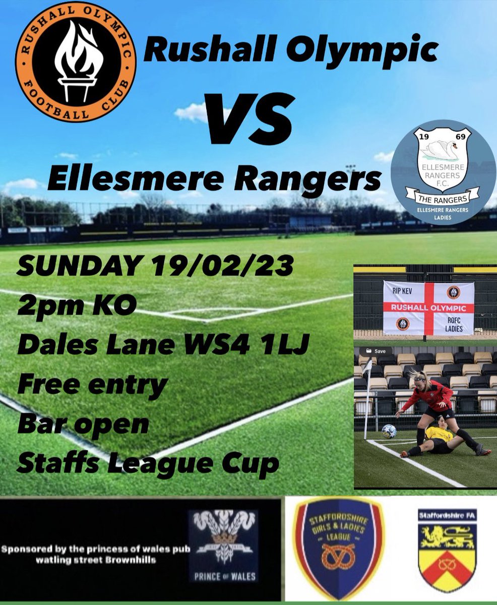 League cup 🏆 action this Sunday with the visit of <a href="/EllesmereLadies/">Ellesmere Ladies FC</a>  to dales lane, kick off 2pm free entry #picswomen #upthepics #ROFC