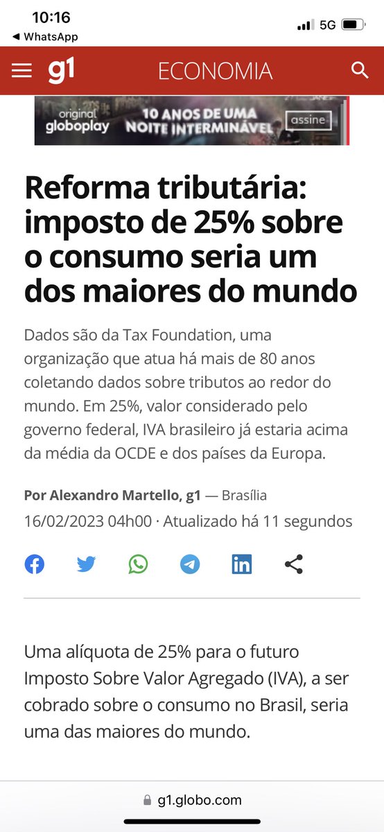Correção: Brasil JÁ TEM a maior carga sobre consumo. O pressuposto da reforma é não aumentar a carga geral

Comparar alíquotas sem olhar a base de cálculo sobre a qual ela incide é um erro grave

É cair no conto da “Black Fraude”: pague a metade do dobro do preço

Explico […]