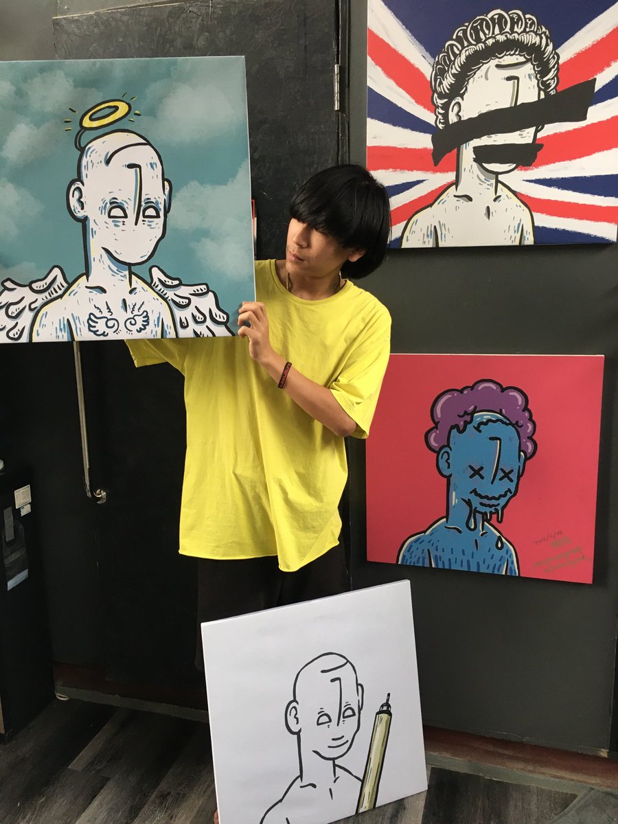 ขอบคุณน้องชายสุดหล่อ <a href="/tantophi3nd/">TANTOP | FFF 🙃</a>  และพี่ไตเติ้ล @TaiternNFT  🙃
จัดแคนวาส 24x24 นิ้ว ครับ 
#CaNFT