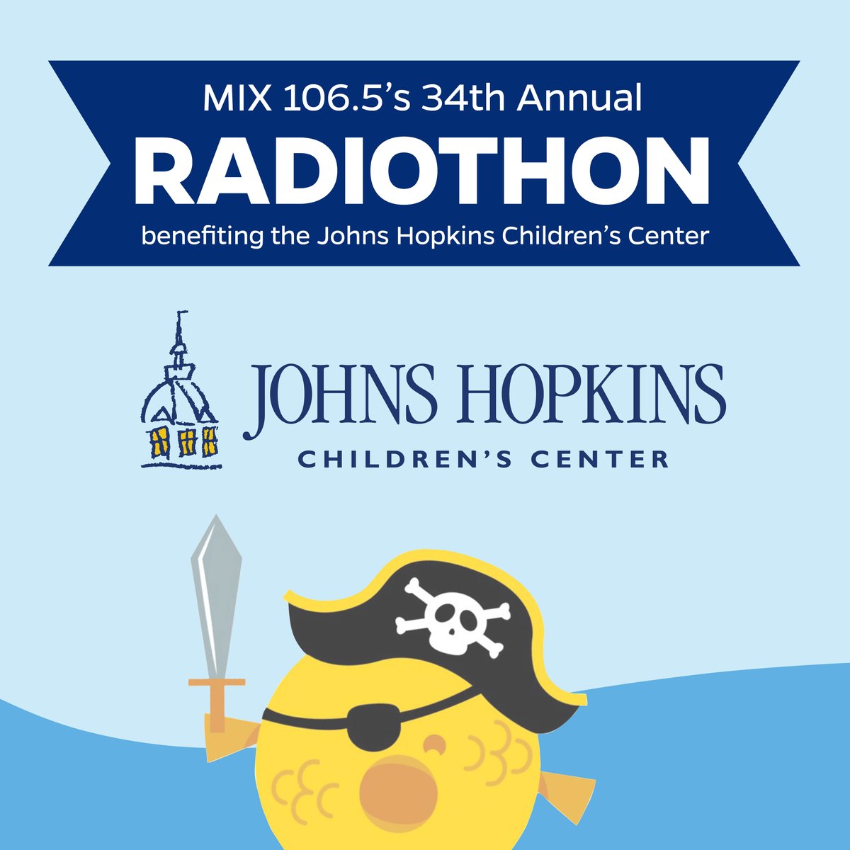 The 34th Annual Radiothon benefitting the Johns Hopkins Children's Center is a week away, and we need your help to raise much-needed funds for kids and their families! Your gift helps fund first-rate care for young patients. Give now! bit.ly/3YcxnBH