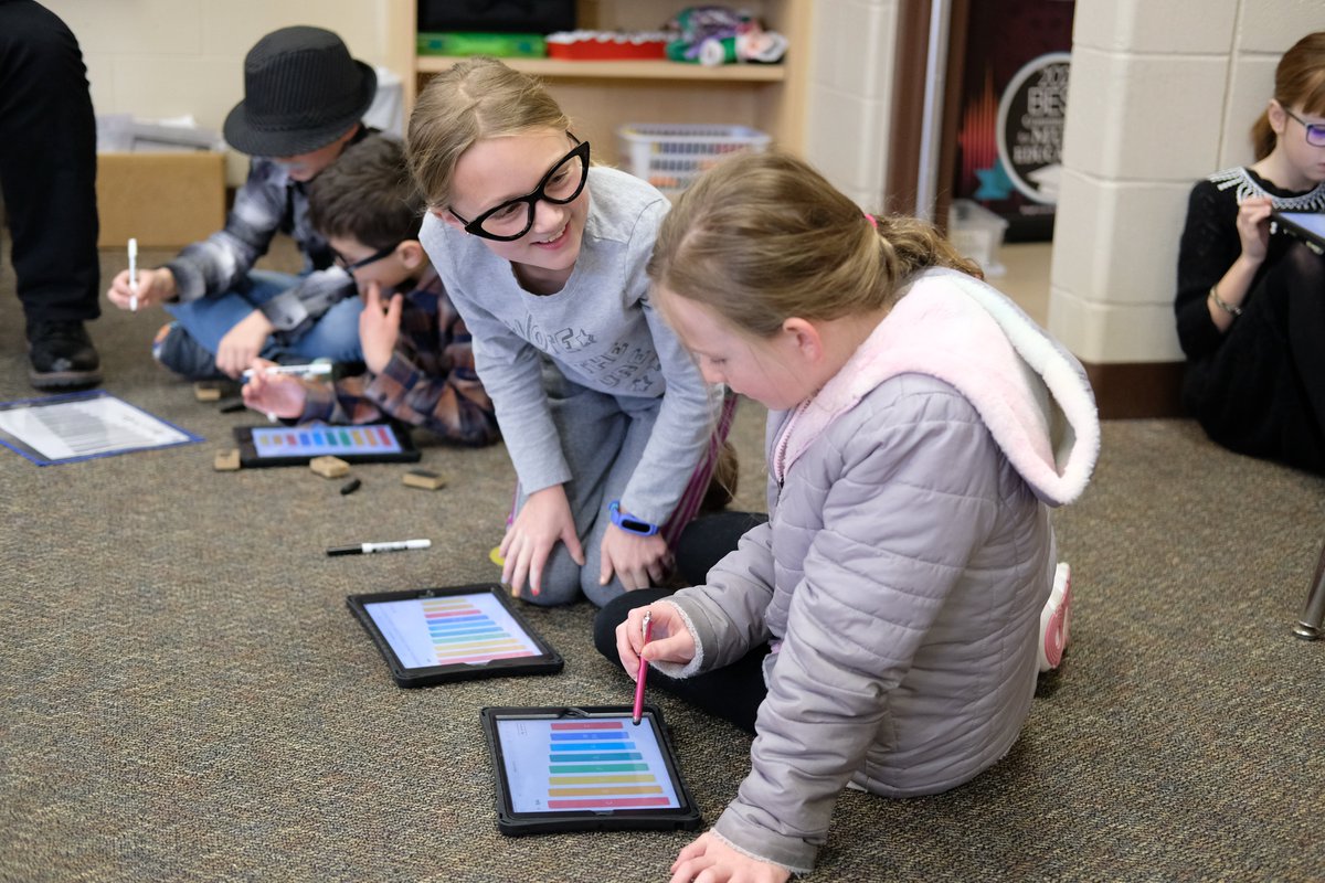 HSSD's tweet image. Bay Harbor 3rd grade classes are composing songs to perform at their spring concert in March! They’ve taken poems about the solar system and are composing rhythms and melodies. #InnovativeProgramming #AuthenticLearning