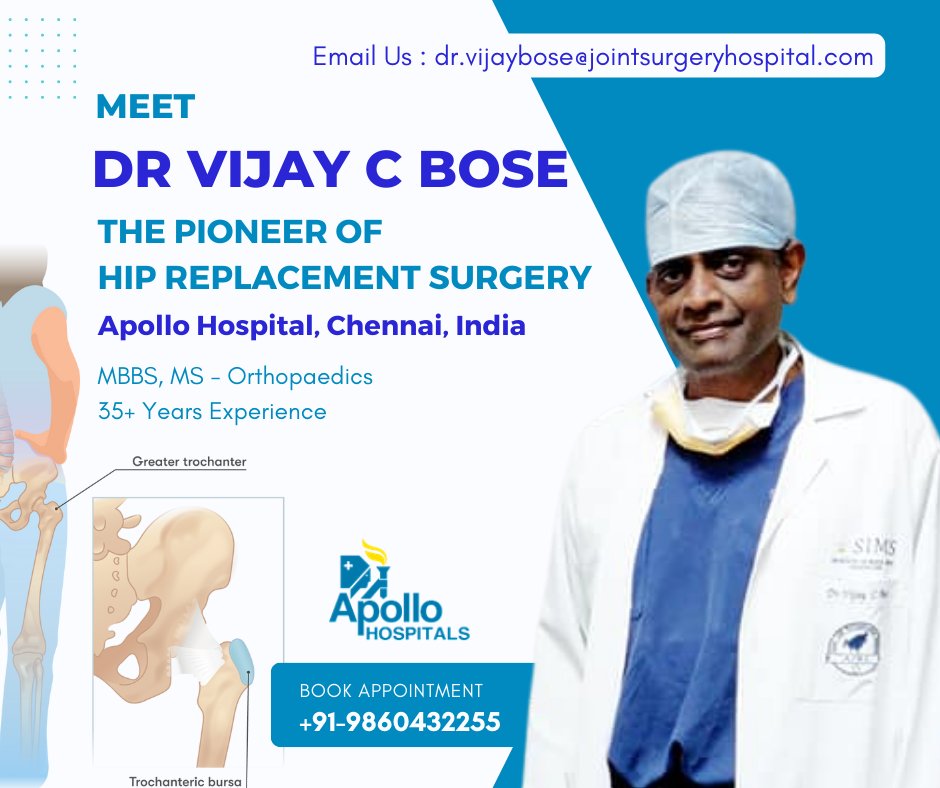 FrancesRMays1's tweet photo. Learn about #DrVijayBose, the #pioneer of #hipreplacementsurgery and his contributions to the field. Discover his #innovativetechniques and read hip surgeon #successrates...

Appointment on Call - +91-9860432255
Read More On - https://t.co/jKiE8CeEhk https://t.co/KcBgVBvpiy