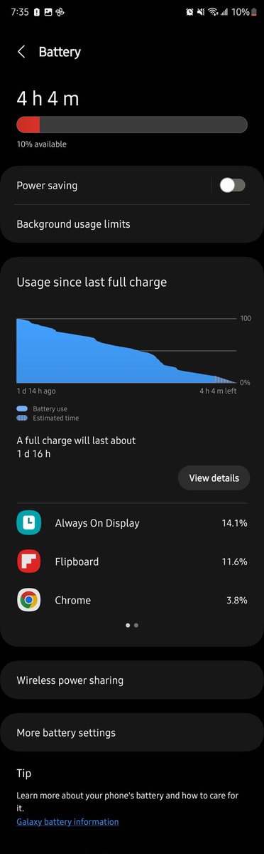 jitgohil's tweet photo. Haven't charged my #S23Ultra since Monday night.  100% Tuesday morning.. and now it's Thursday morning, and I still have several hours remaining.  

In over a decade of owning Samsung phones, this is by far the most dramatic battery life improvement I've  seen yet. https://t.co/Kbepu0qPj5