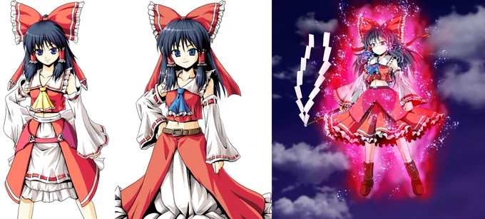 #同じキャラで自分の成長を見せつけたい東方キャラは結構変わるんだわ 