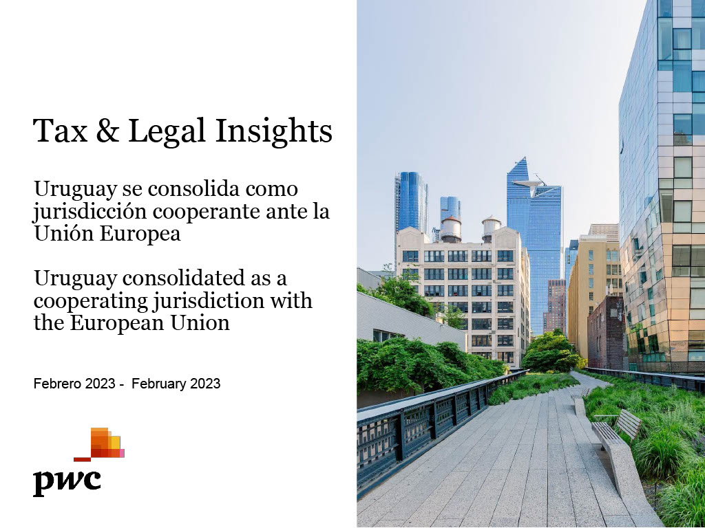 La Unión Europea anunció en su comunicado del 14 de febrero que Uruguay ingresó en la categoría de jurisdicción cooperante, sin compromisos asumidos.

Conocé más en un nuevo Tax &amp; Legal Insights 👉bit.ly/3Ec3glR