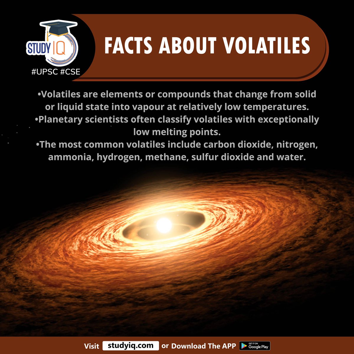 Newspoket's tweet photo. Volatiles
#volatiles #whyinnews #researchofmeteorites #solarsystem #vapour #lowtemperatures #carbondioxide #nitrogen #ammonia #hydrogen #methane #sulfurdioxide #water #tritrophicinteractions #volcanic #platetectonic #upsc #worldnews #spacenews #worldaffairs #ips #ias #cse https://t.co/n7ANrkJb9f