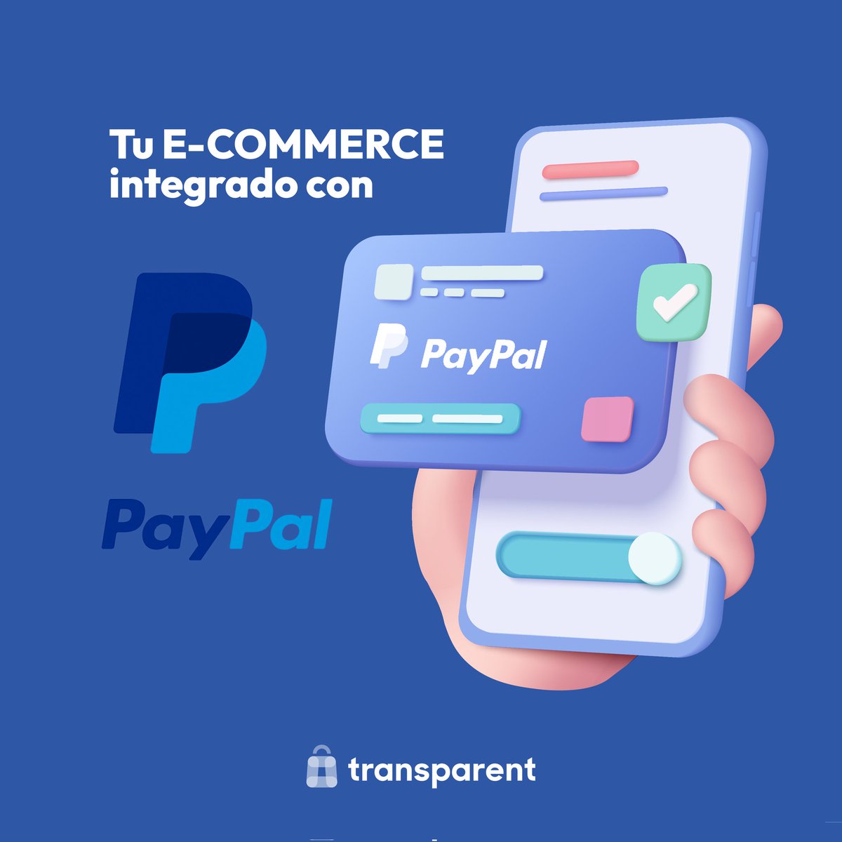 transparent_web's tweet photo. Activando @paypal en tu ecommerce Transparent podrás aceptar las principales tarjetas de crédito, pagos en cuotas y hasta cobrar en efectivo, ofreciendo un medio de pago seguro y eficaz 💳 

#paypal #ecommerce #tiendaonline #paginaweb #ventaonline #negocionline #web #seller https://t.co/Ey0G68cCvH