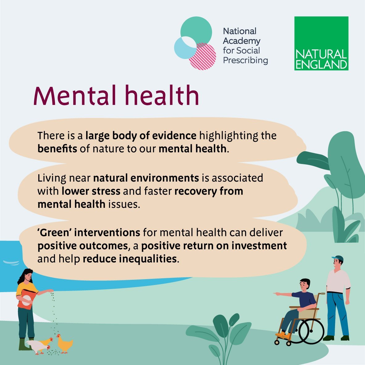 SPrescribingER1's tweet photo. Do you know that the great outdoors has many benefits to managing your mental health, speak to our Health and Wellbeing Advisors today for information on how to get involved.
#healthtrainers #Nasp #greatoutdoors #Mentalhealth https://t.co/LdTtHFHmPB