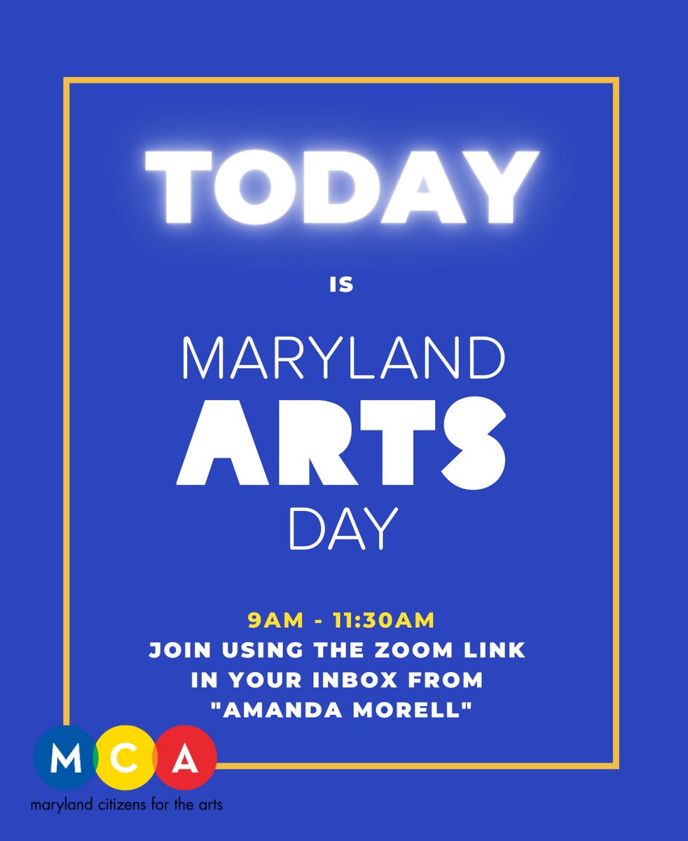 ARE YOU READY FOR A JAM-PACKED DAY? We look forward to seeing you! 🥳

📌Tag us here <a href="/ArtsAdvocate_MD/">MD Citizens 4 Arts</a> and on instagram @mdcitizenarts