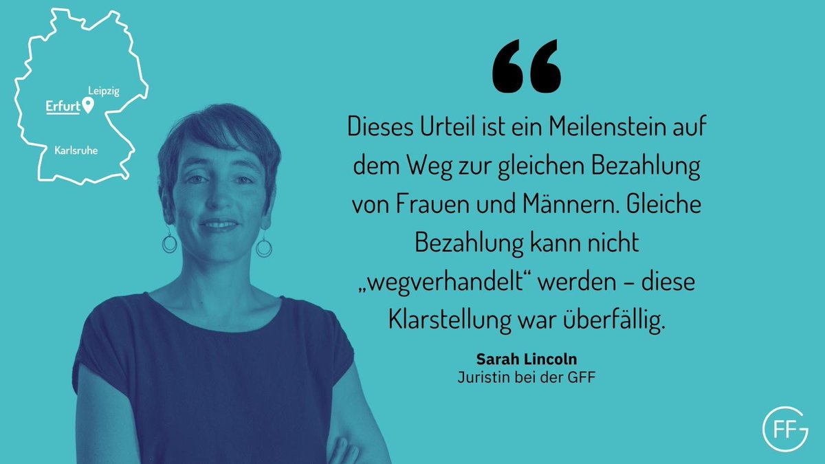 WAHNSINN 🙌- Hattrick für die Grundrechte!! Wir haben auch das #EqualPay-Verfahren vor dem BAG gewonnen! ⚖️Gleiche Bezahlung ist nicht verhandelbar! Bye bye “Er hat halt besser verhandelt”!! Ein Riesendurchbruch für die #Entgeltgleichheit💪Glückwunsch an die Klägerin!