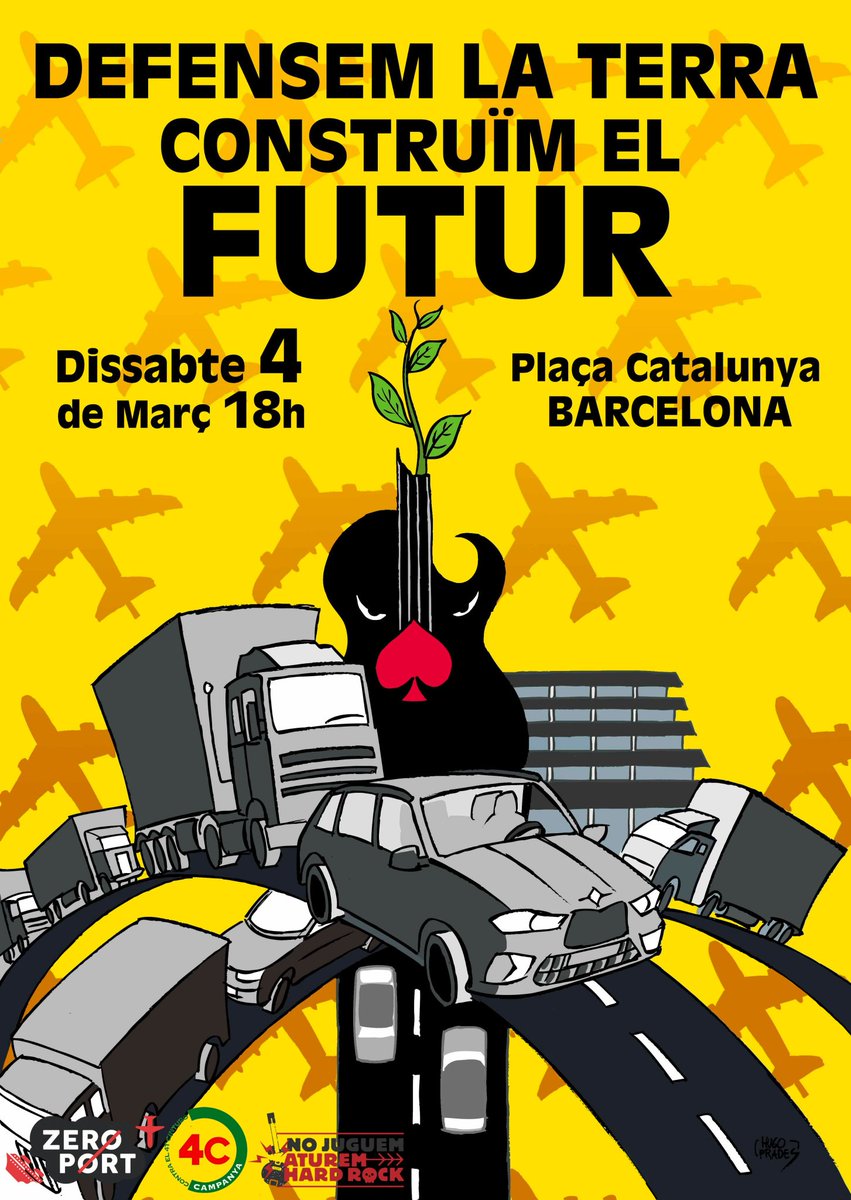 📣 MANIFESTACIÓ 📣

El nostre futur i la supervivència davant la #crisiclimàtica estan en joc. Des de l'Observatori DESC ens sumem al clam #StopMacroprojectes!

📆Dissabte 4 de març - 18h
📍 Pl. Catalunya - BCN