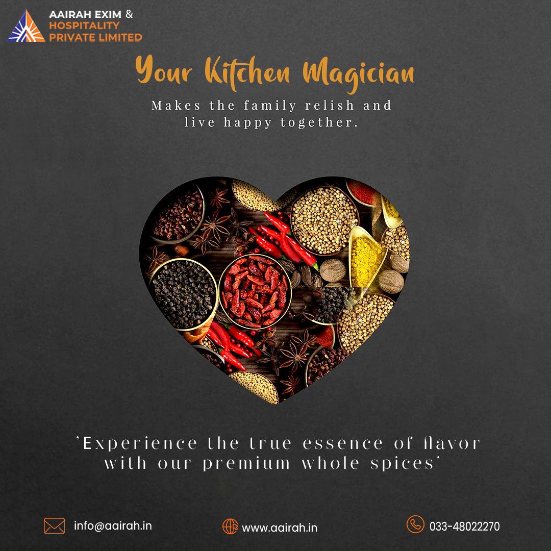 Experience the true essence of flavour with our premium whole spices
#Spices
#HealthyEating
#FlavorfulFood
#SpiceUpYourLife
#OrganicSpices
#WholeSpices
#FarmToFork
#HomeCooking
#NaturalIngredients
#CookingWithSpices
#HealthySpices
#SpiceBlends
#FoodieGram
#foodphotography