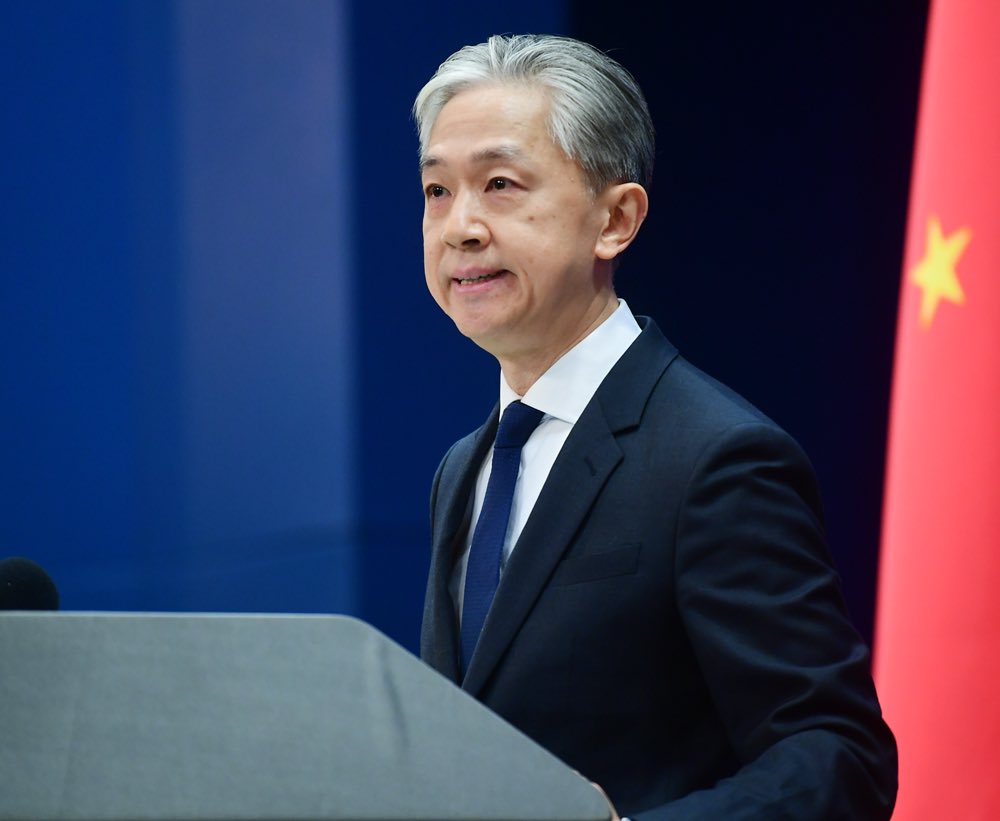 MFA_China's tweet photo. We urge NATO to abandon the outdated Cold War mentality and bloc confrontation, stop creating imaginary enemies and destabilizing Europe and the Asia-Pacific, and do something good for peace and stability in Europe and beyond. https://t.co/rvCFnND8bc