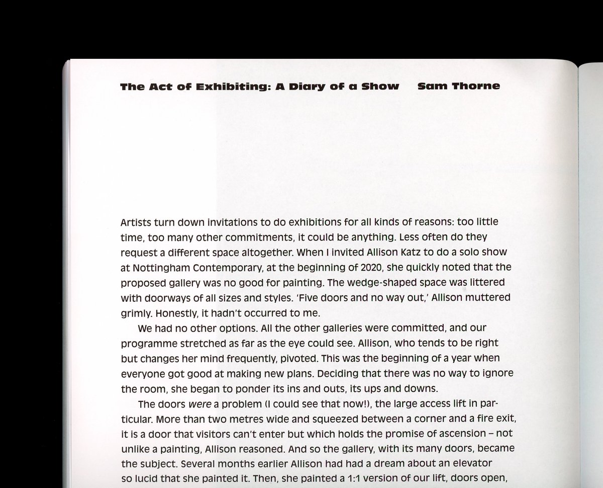 Fontstand's tweet photo. Artery is the new book by Allison Katz – a Canadian artist based in London – published by MIT Press. Mathias Clottu designed it. On Fontstand News, you can read Michela Zoppi’s interview with him. A lovely book, full of text set in Fonderie Olive fonts! https://t.co/kZ3McBH83d https://t.co/lhyK4FaOCG