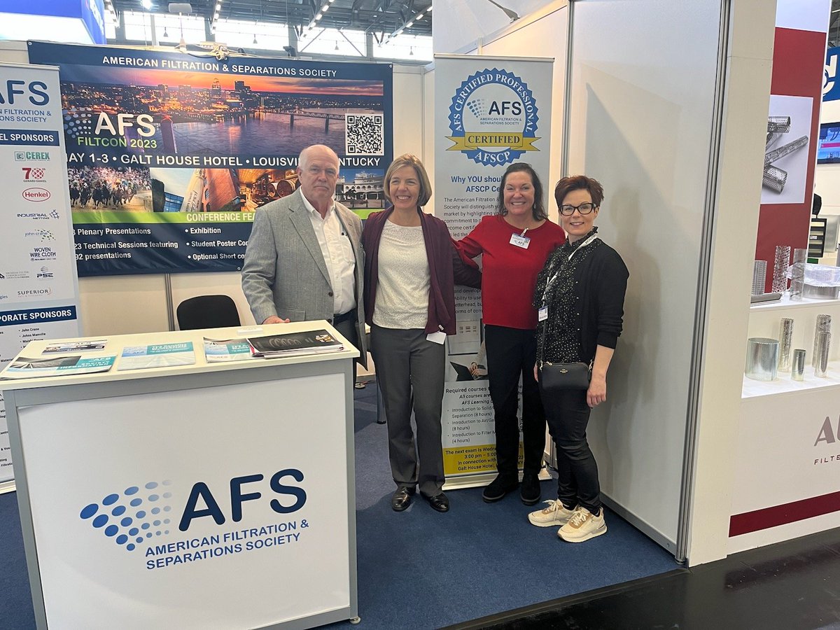 afs_society's tweet image. Having a blast at #Filtech2023 in Cologne! So good to reunite with friends and colleagues and talk about #filtration!