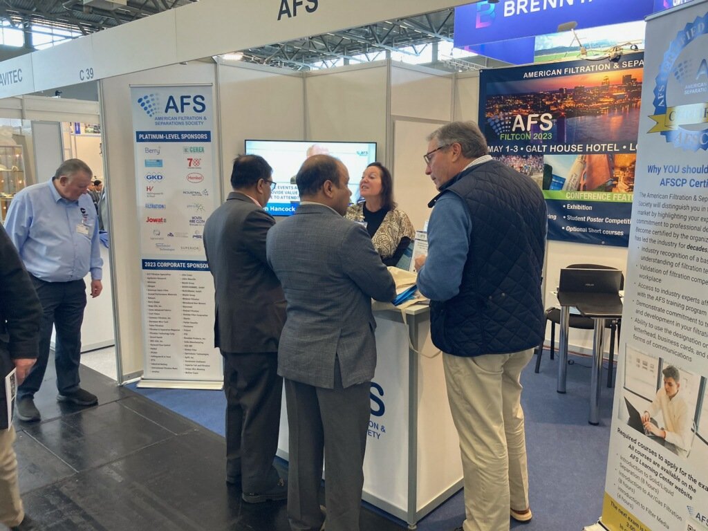 afs_society's tweet image. Having a blast at #Filtech2023 in Cologne! So good to reunite with friends and colleagues and talk about #filtration!