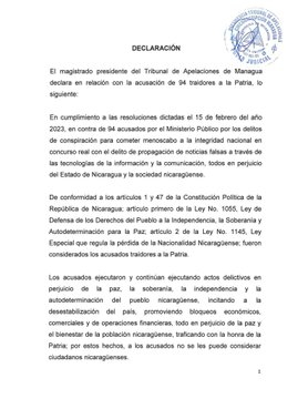 CRDLatin's tweet photo. 🧵#Nicaragua 🇳🇮 | Condenamos la decisión del gobierno nicaragüense de despojar de derechos políticos, de ciudadanía y decomisar los bienes a 94 activistas más. Esta decisión es una nueva violación a los derechos humanos y dificulta aún más el camino a la democracia en ese país ½ https://t.co/METzth8UJl