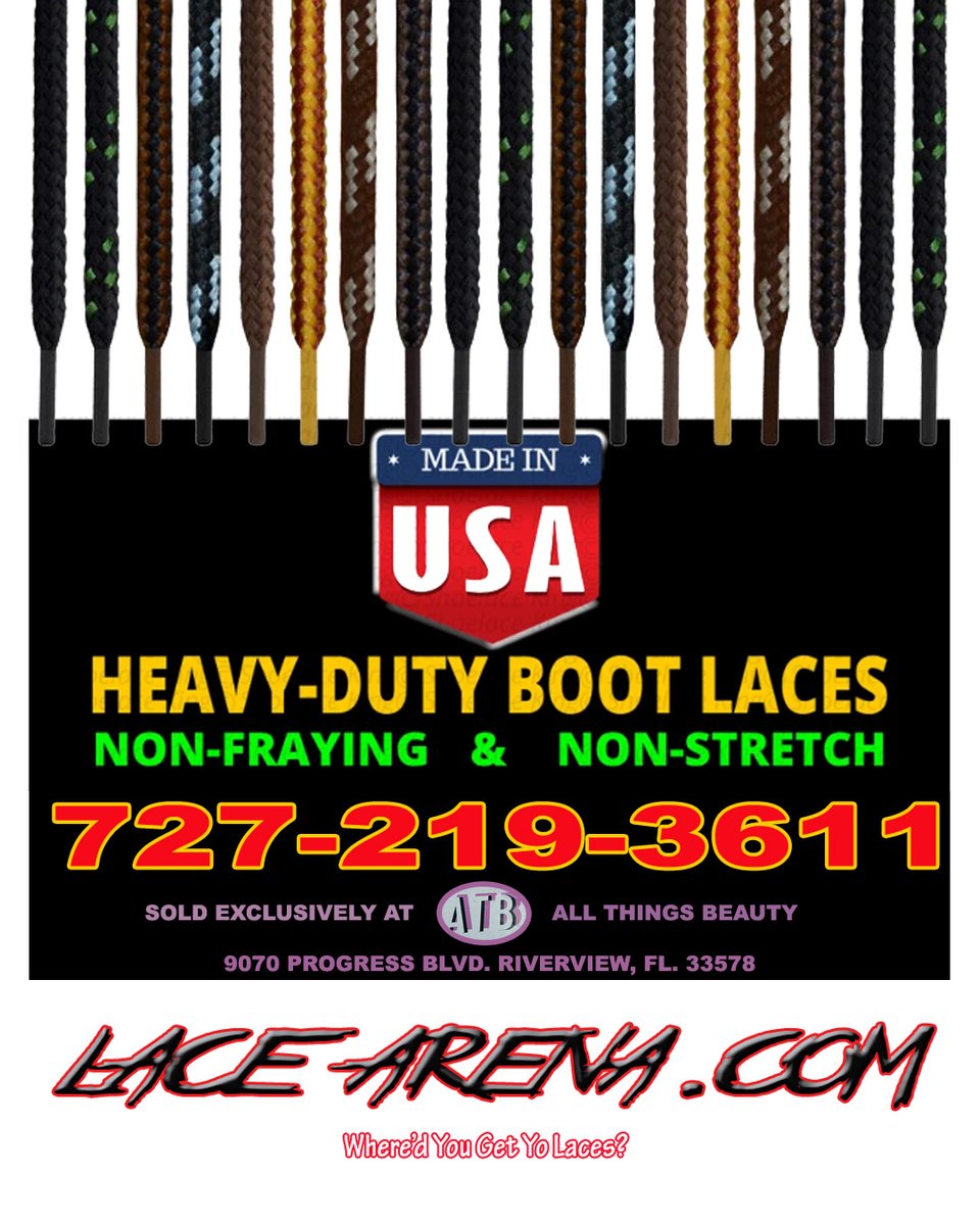 LaceArena's tweet photo. Where all my Warehouse Workers at?
Check In with a Hello!
...or maybe you just a Boot Gal or Guy,
No Need To Have Basic Laces!

Local pick Up or Order Online
https://t.co/QfB8XX27f3
#smallbusinessowner #femaleentrepreneur #sneakerhead #shoelaces #tampabaytoday 
@theagencymogul https://t.co/Twssrhz7M9