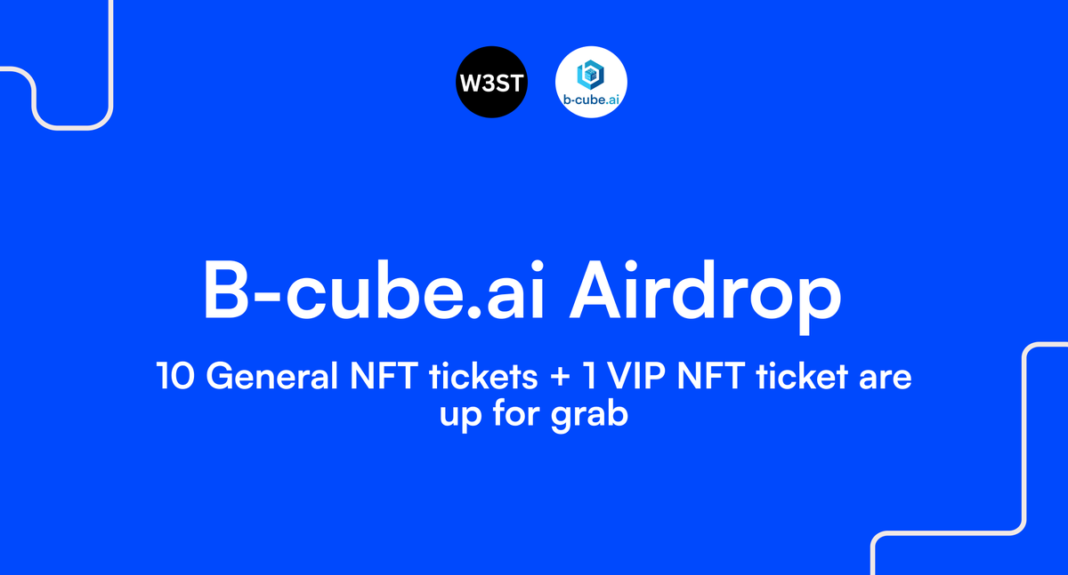 Bcubeai's tweet photo. Win NFT tickets to WEB3ST worth $490
1. Follow @Guru_BCUBE @Bcubeai @Web3ST
2. RT, Like, Comment, Tag 3
3. Join https://t.co/DyU7RRBkWg
4. Tweet this: The best #AI crypto trading platform is #BCUBE powered by $BCUBE #Web3StrongerTogether #1stVirtualSummit #Airdrop https://t.co/MzCOAj5WcZ
