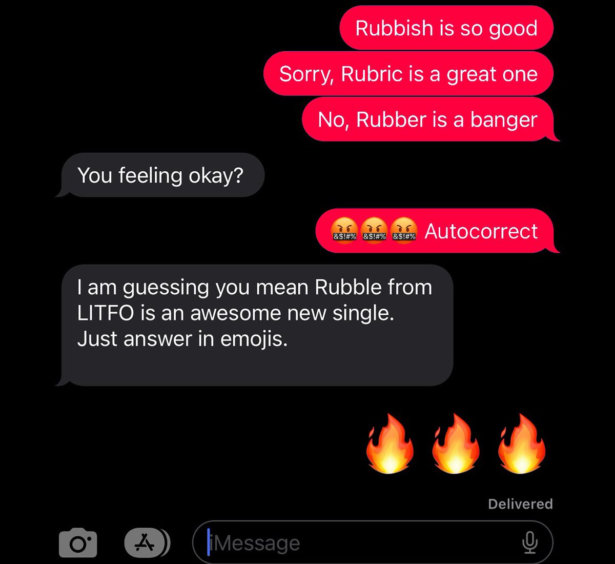 lockjawrec's tweet photo. A picture says a thousand words 💬

@LITFO new single ‘RUBBLE’ now streaming everywhere 🤘

 https://t.co/odCudABi2E https://t.co/w9uy5CPIhI