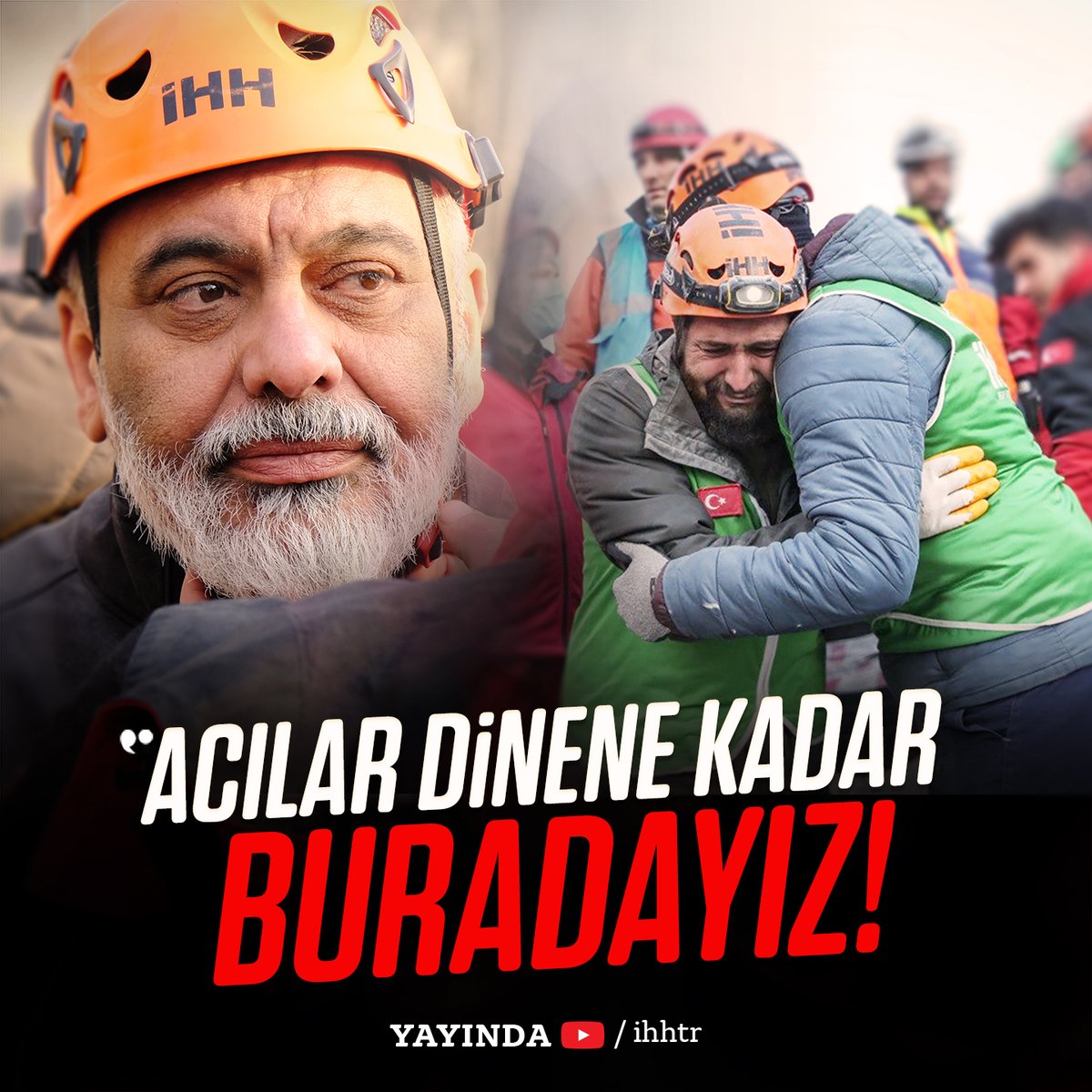 ihhinsaniyardim's tweet photo. 🆘 Deprem olur olmaz harekete geçtik. Bir yanda acil yardım hazırlarken diğer yanda arama kurtarma çalışmalarımız başladı.

🚨 Bunlar gerçekleşirken Başkanımız Bülent Yıldırım, sabahın ilk ışıklarıyla birlikte yola çıkmıştı bile.

🎞️ "Oradaydık!", yayında: https://t.co/zBeYt3DDMZ https://t.co/BmkGlqphE2