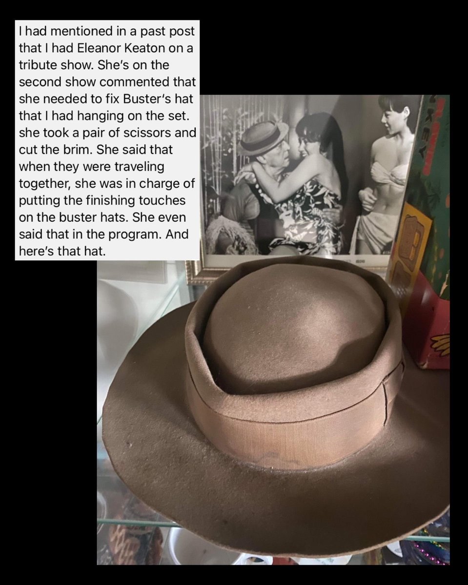 BusterKeatonSoc's tweet image. #ThrowbackThursday #Damfino Ron Petke has a #porkpie hat modified by #BusterKeaton’s third wife, the much-loved #EleanorKeaton.  He tells us how this came to be…