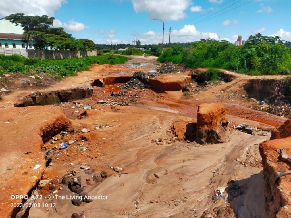 daddyhope's tweet photo. When progressive Zimbabweans panic at the thought of another 5 years of ZANUPF misrule, this is what they will be thinking about.

This is a road in Harare’s Mabvuku suburb.

Central Government collects Road Fuel Levies, Road Tax and Toll Gate Fees.

The money is looted! https://t.co/WtYbReTe4E