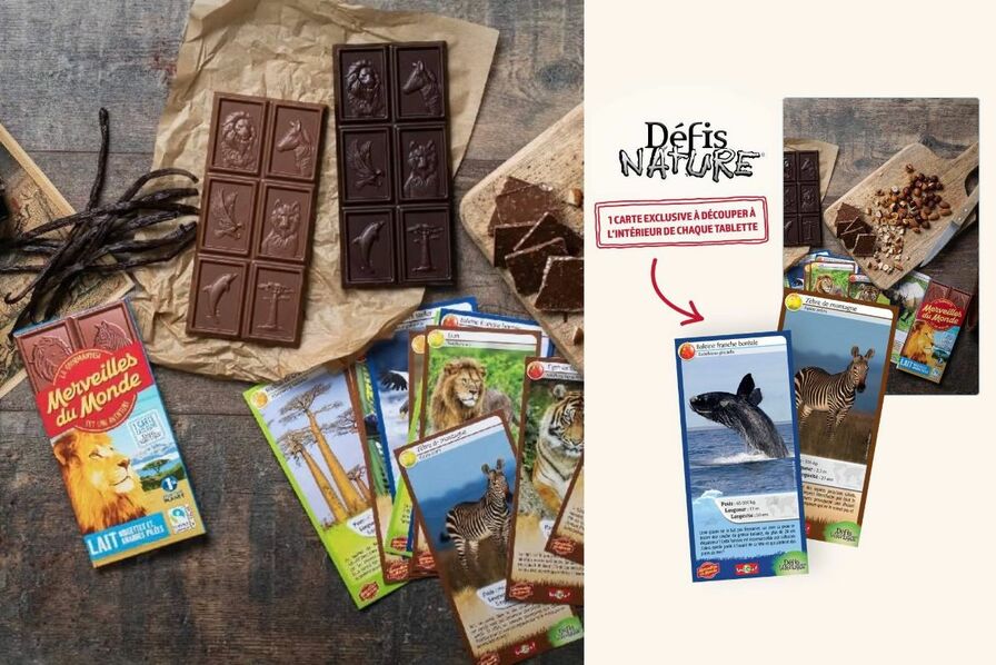 LSAconsommation's tweet photo. Les mythiques tablettes Merveilles du Monde font leur retour en magasin. D'ores et déjà vendues à la @grandeepicerie, elles seront disponibles en GMS dès mars !
➡️ https://t.co/E3zClyp2ru https://t.co/NyvZcdcvJu