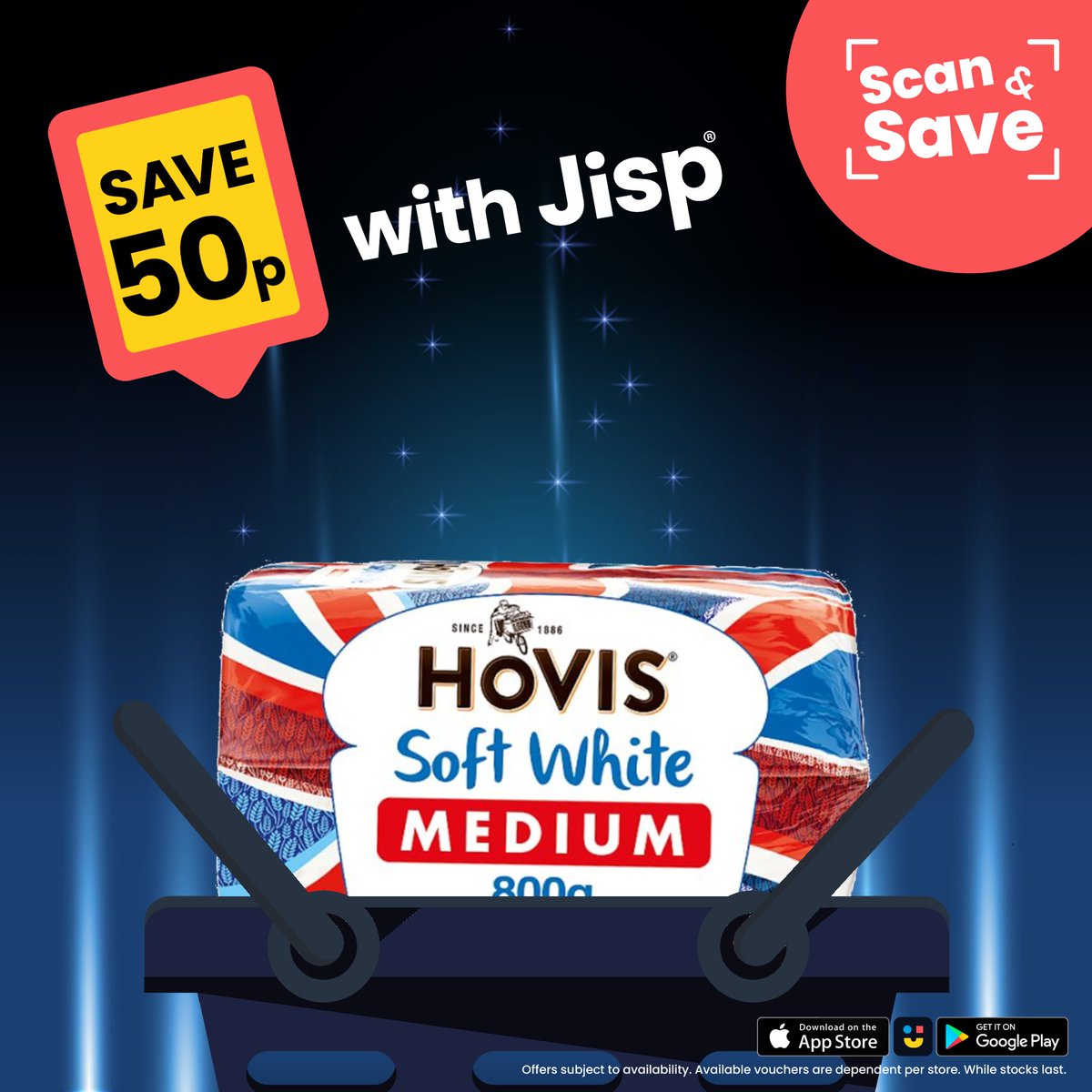 NisaLocalAshley's tweet image. The @jispapp #ScanAndSave isn't just on treats, it's also on your everyday favourite lines like this 800g Hovis Soft White Medium Loaf! Save 50p exclusively with the #JispScanAndSave app! Download today and begin unlocking plenty more savings in store! It couldn't be more simple!