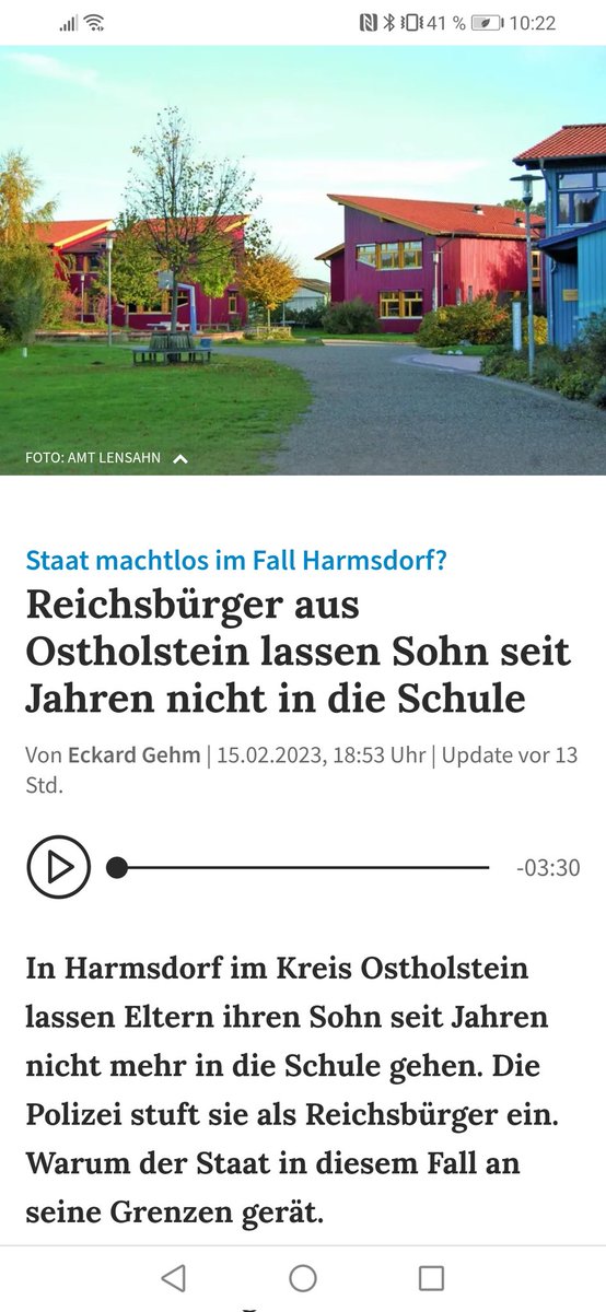 peterthomas_NMS's tweet photo. #Reichsbürger aus #Harmsdorf lassen Sohn seit Jahren nicht in die Schule. Aus dem Paywall-Text: "Der Junge hatte die #Waldorfschule in #Lensahn besucht." https://t.co/7q8Eg60e8Y