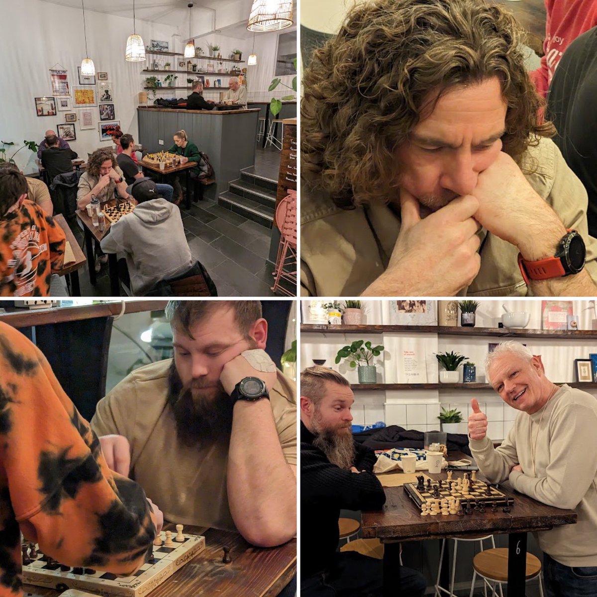 ICEGUYS CHESS CLUB at Otto Coffee in #Sunderland. There was concentration, considered moves, and a few anguished shouts of, “AH SHIT I DIDN’T SEE THAT!”
A canny night all round.
#iceguys #chess #learn #play #socialise #checkyourmates #MentalHealthAwareness