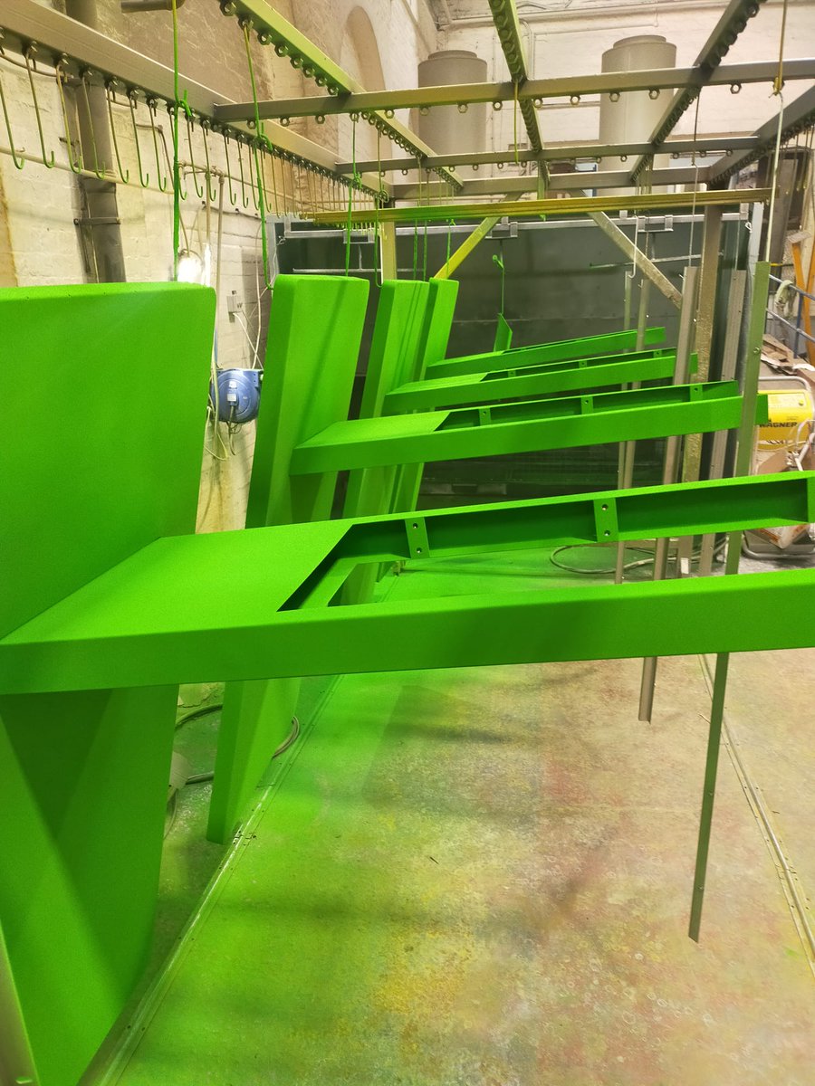 ltd_roo's tweet photo. Here are some canopys going through our #powdercoating unit in #stoke finished in RAL 6018 🐸 🐸 🐸 🐸

#powdercoat #finish #wetpaint #onestopshop #qualitymanagement #valueadded #iso9001 #ukengineering #ukmanufacturing #rooengineering https://t.co/xTboJE1C5n