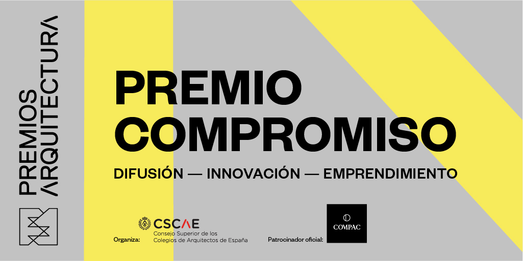 ArquiExt_COADE's tweet photo. #PremioCompromiso para distinguir trabajos de divulgación y difusión arquitectónica, innovación y emprendimiento, así como otras formas de ejercer la profesión.

#PremiosARQUITECTURA c @cscae @COMPACsurfaces https://t.co/sewfg0B1xD