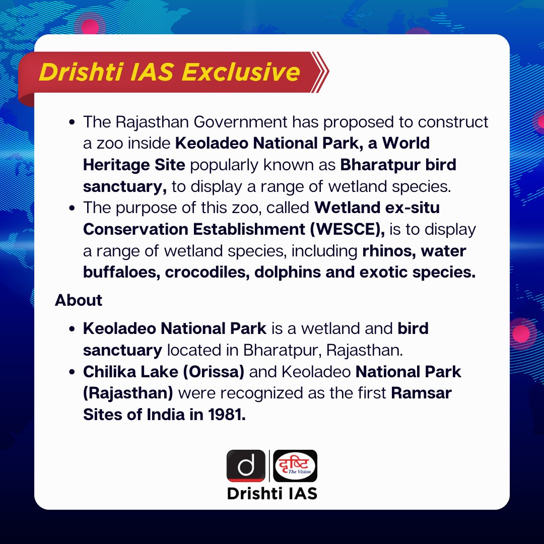 drishtiiaseng's tweet photo. #DrishtiIASExclusive now comes with a #Quiz for #Prelims2023
Today's Quiz is based on the Exclusive posted on 10/2/23
Check: https://t.co/bNRtToiZQ4
#200PinsForPrelims #PrelimsWithDrishtiIAS #UPSC2023 #UPSC #IAS #KeoladeoNationalPark #WESCE #India #DrishtiIAS #DrishtiIASEnglish https://t.co/woREhB7PAc