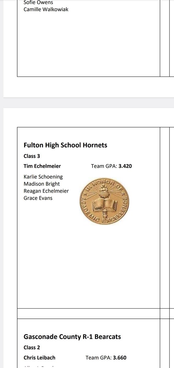 Academic All State. Congratulations to the Hornet softball team for qualifying as a team and  these Hornet softball players for maintaining a 3.7+ unweighted GPA.