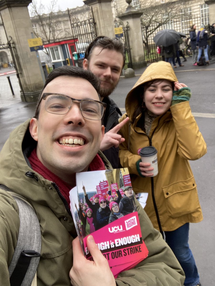 We’re here, some of us are queer! And the rain won’t stop us! PGRs against casualisation #ucuRSING ✊🏻