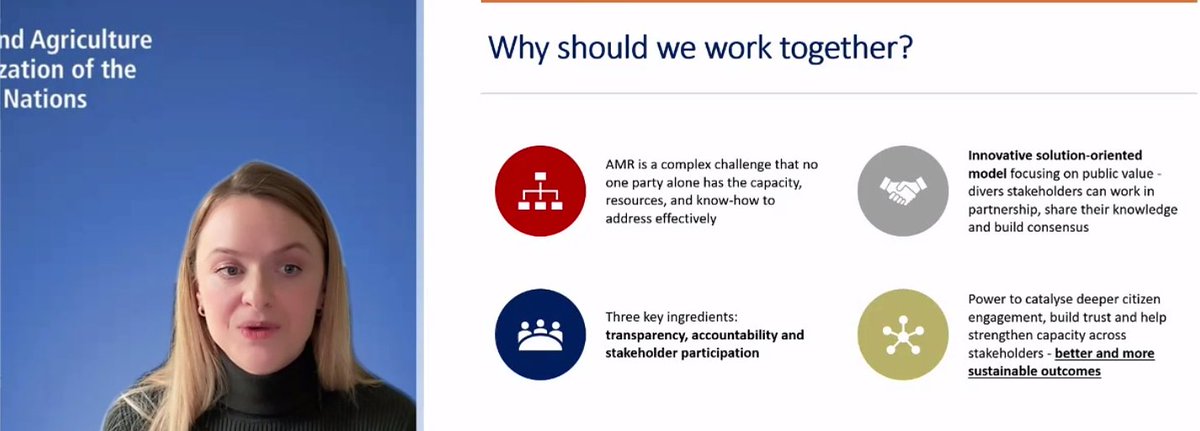 Presenting now: Nelea Motriuc - FAO Partnership Platform Specialist in charge of daily coordination of the AMR Multi-Stakeholder Partnership Platform Join us - ap.lc/ncasv