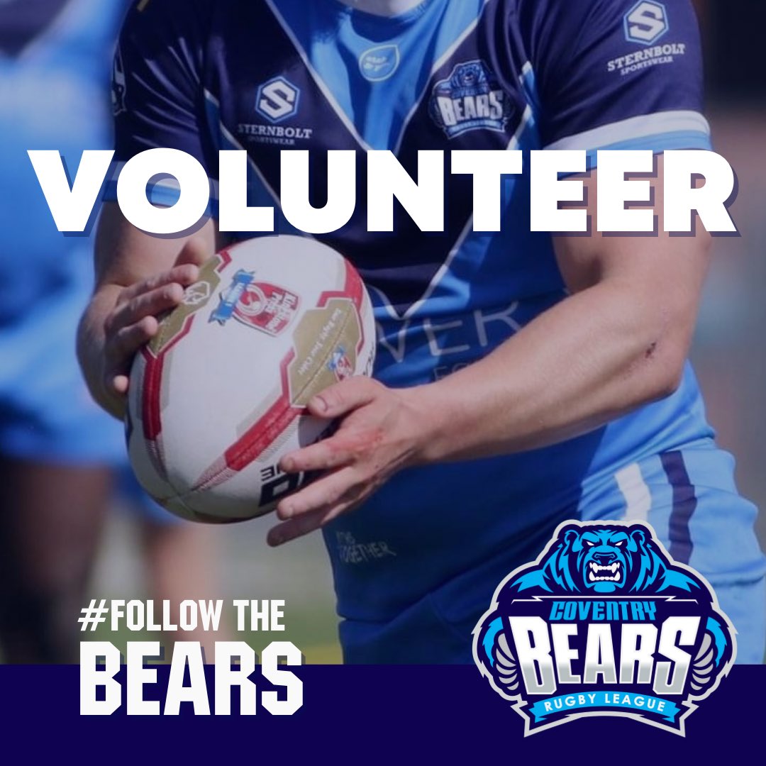 VOLUNTEERING 
The Club has a number of volunteering opportunities we wish to fill for the coming season. Please take a look and share. Full article: coventrybears.com/blog/club-volu…