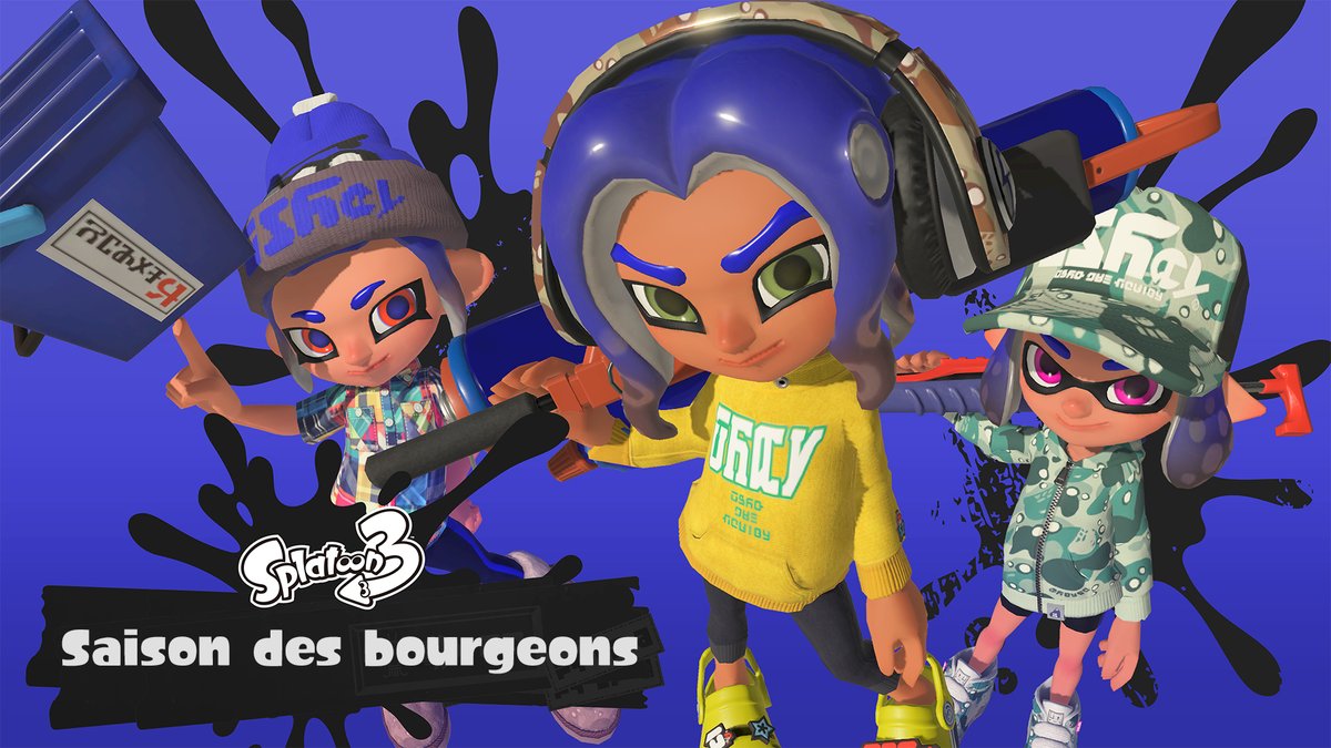 Splatoon_FRA's tweet photo. La nouvelle saison de #Splatoon3 démarre le 01/03 ! Préparez-vous pour la saison des bourgeons ! https://t.co/rnEp89eHVv